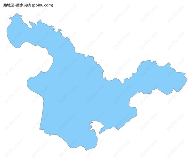 蔡家岗镇边界地图