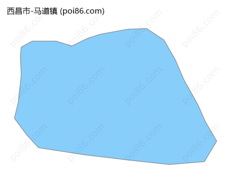 马道镇边界地图