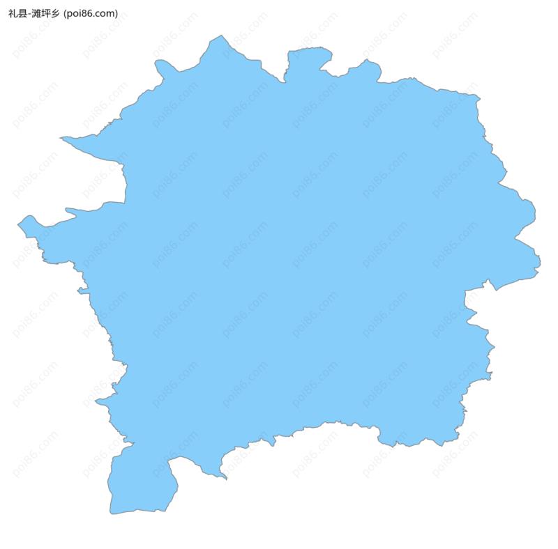 滩坪乡边界地图