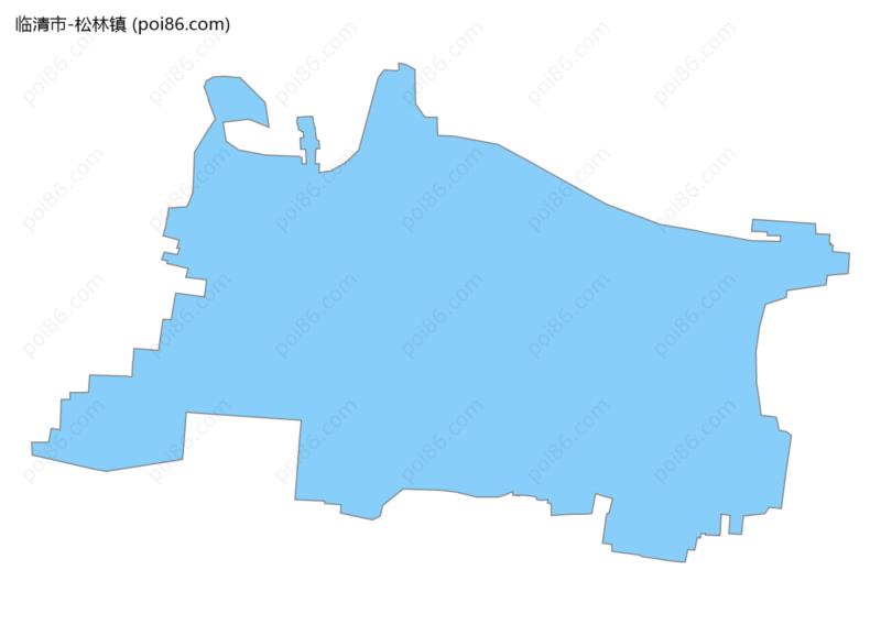 松林镇边界地图
