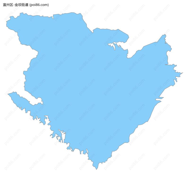 金坝街道边界地图