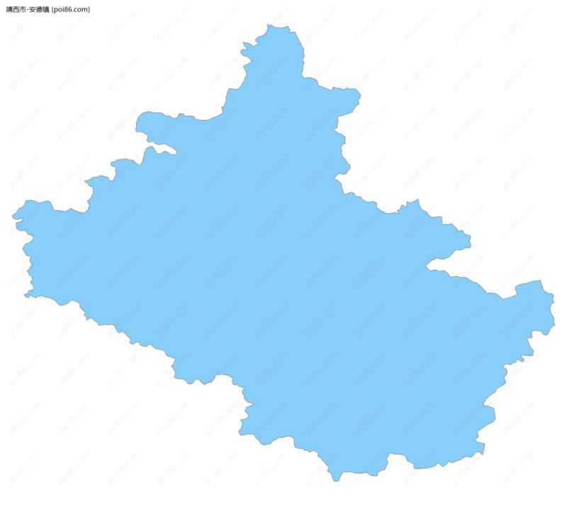 安德镇边界地图