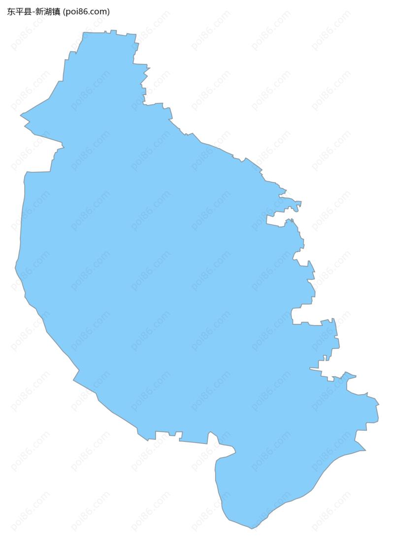 新湖镇边界地图