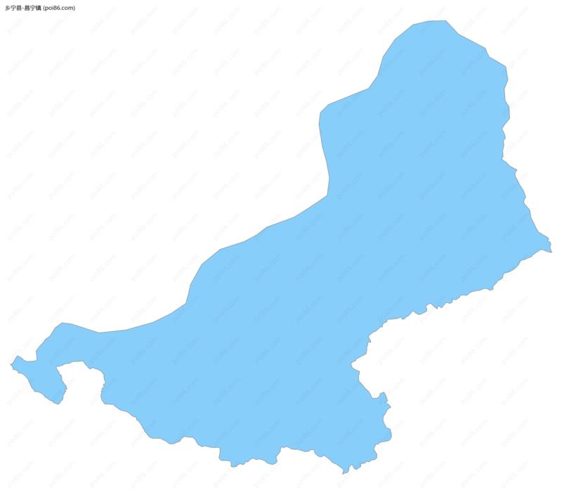 昌宁镇边界地图