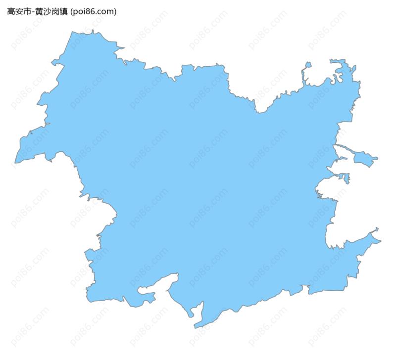 黄沙岗镇边界地图