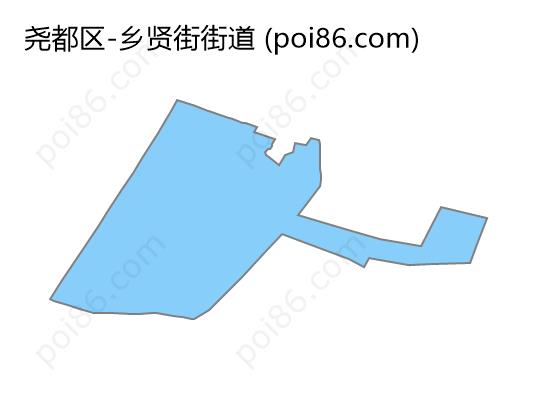 乡贤街街道边界地图