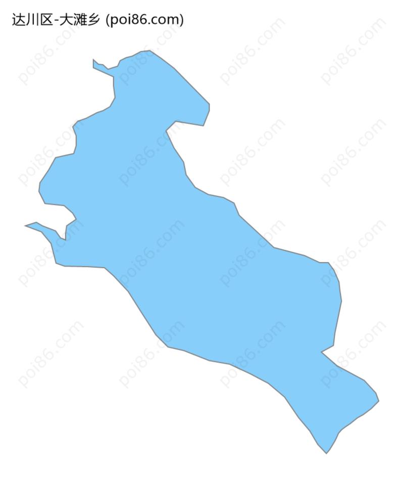 大滩乡边界地图