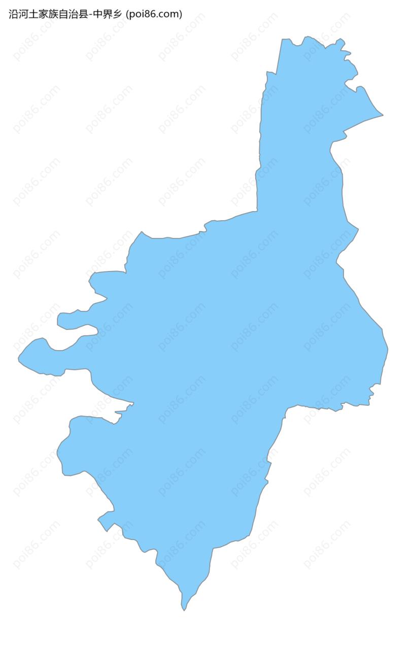 中界乡边界地图