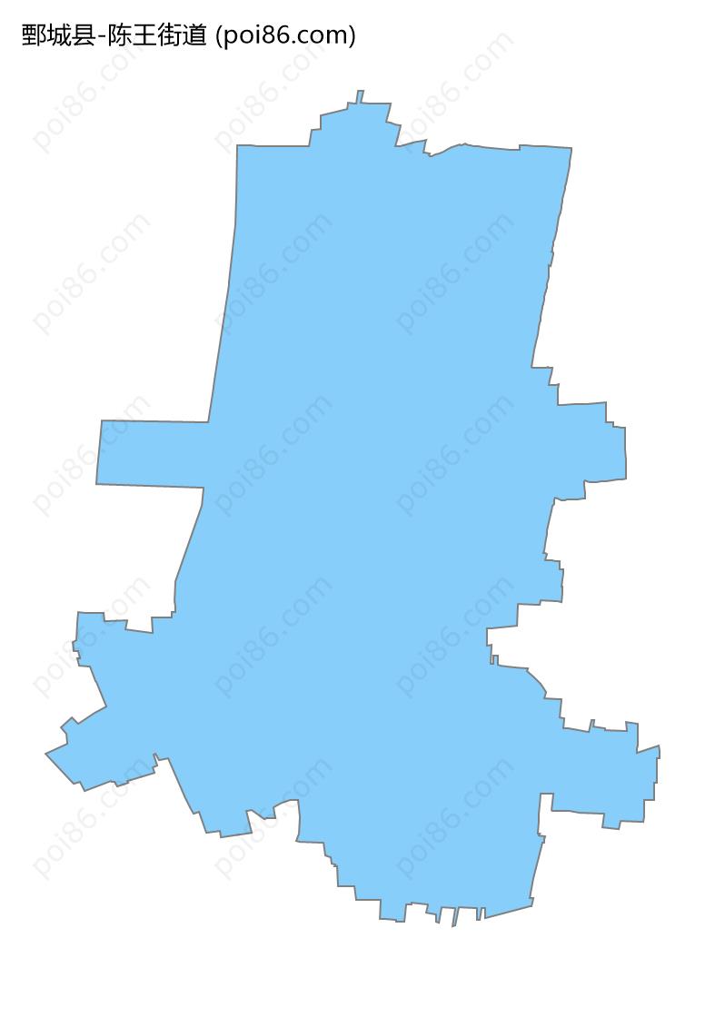 陈王街道边界地图