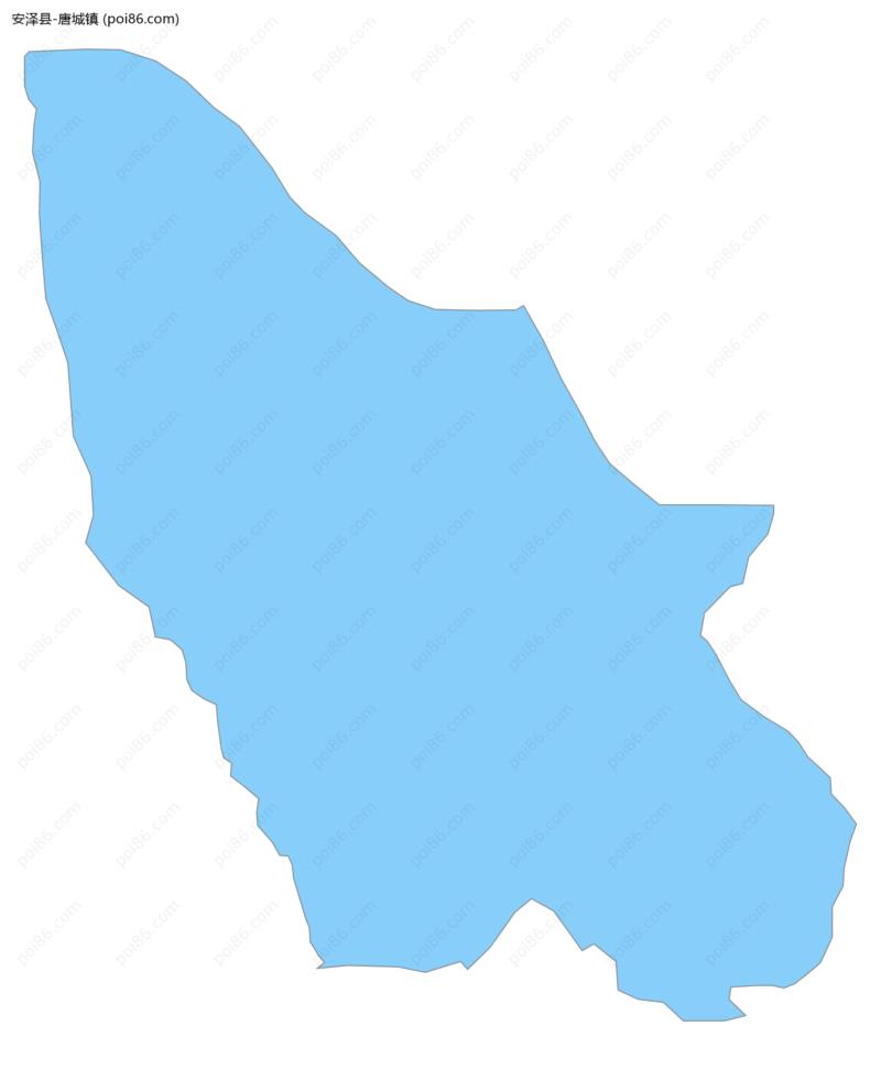 唐城镇边界地图