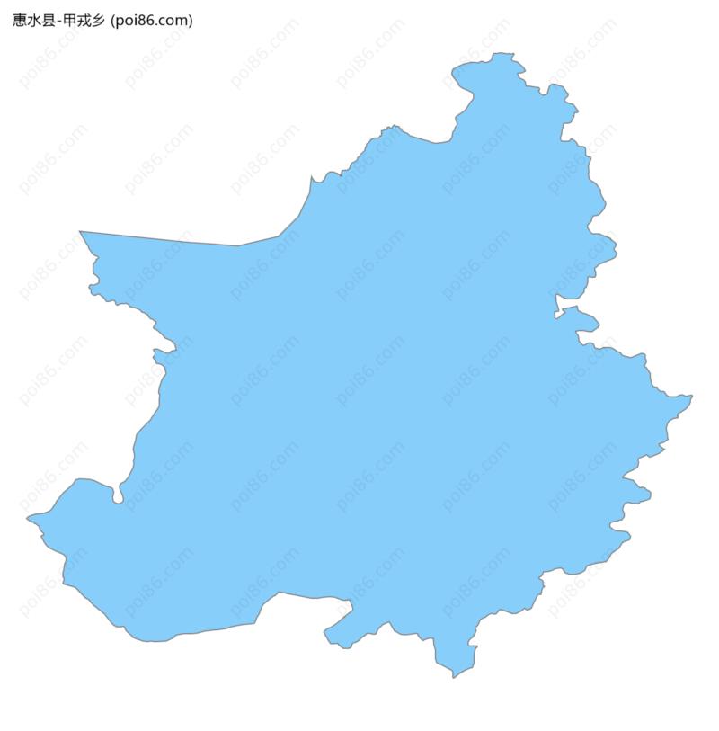 甲戎乡边界地图