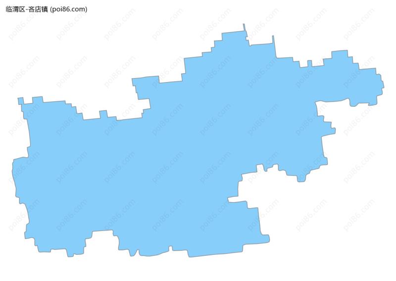 吝店镇边界地图