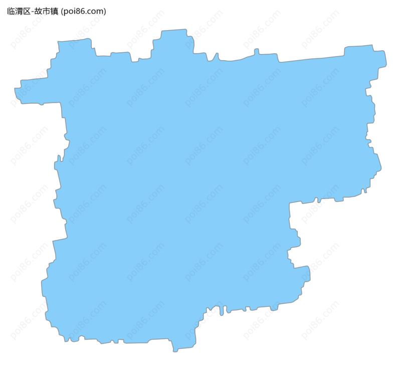 故市镇边界地图