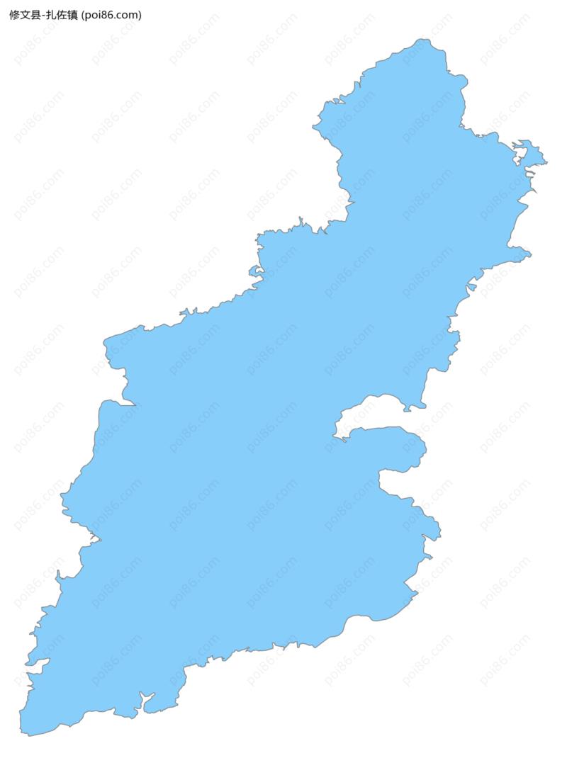 扎佐镇边界地图