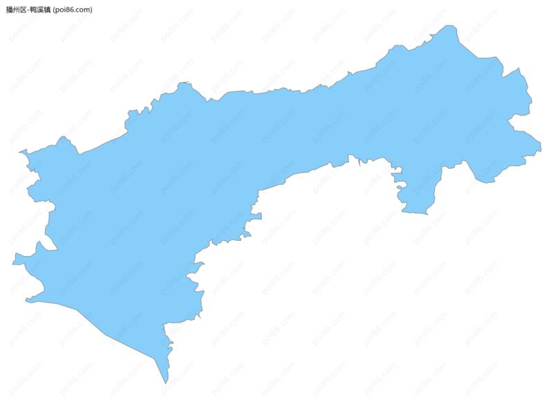 鸭溪镇边界地图