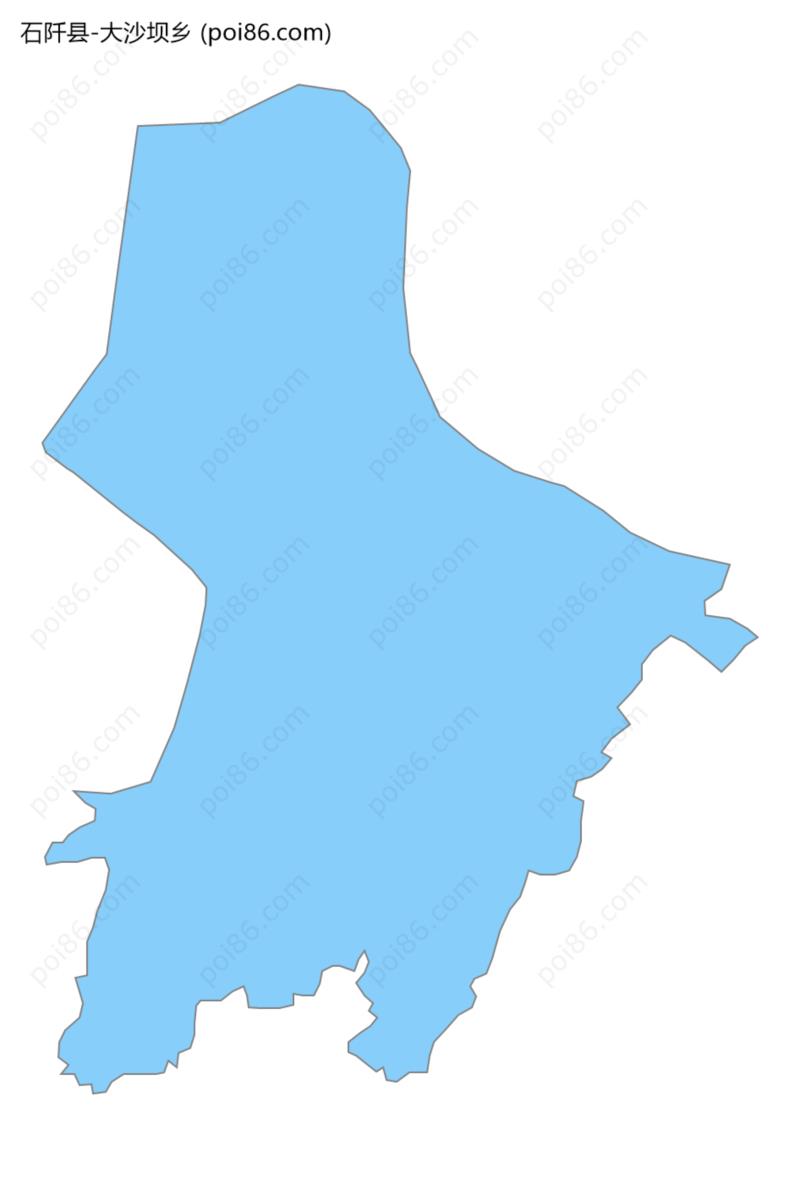 大沙坝乡边界地图