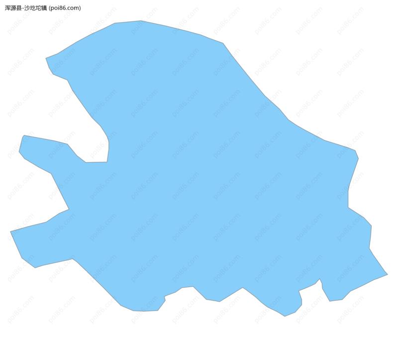 沙圪坨镇边界地图