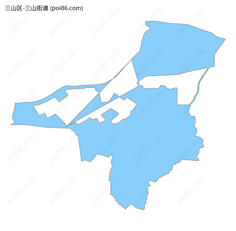 三山街道边界地图