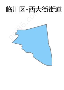 西大街街道边界地图