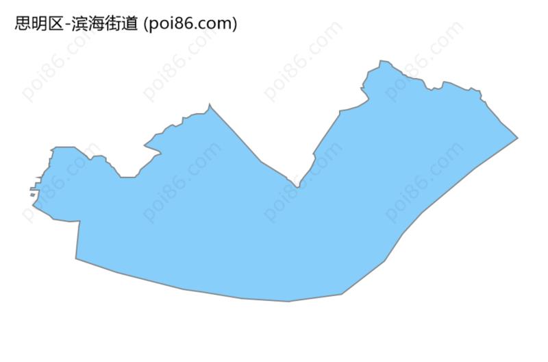 滨海街道边界地图
