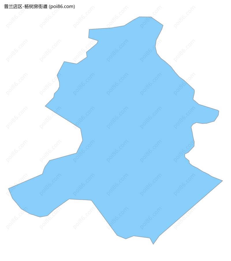 杨树房街道边界地图