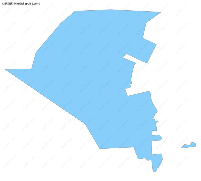 喇嘛甸镇边界地图