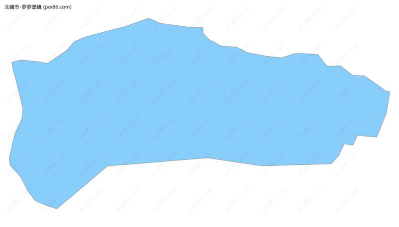 罗罗堡镇边界地图