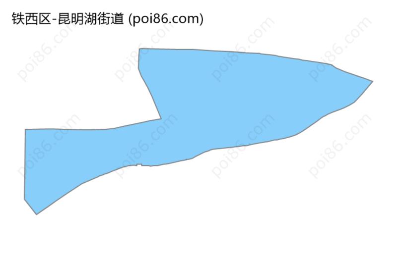 昆明湖街道边界地图