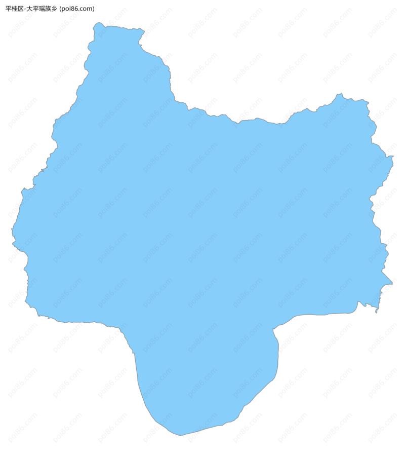 大平瑶族乡边界地图