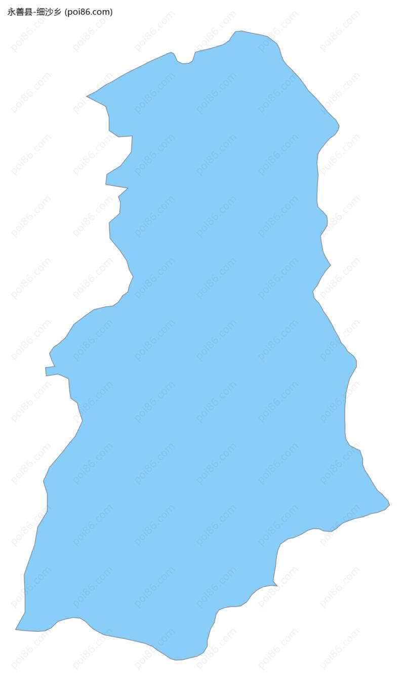 细沙乡边界地图