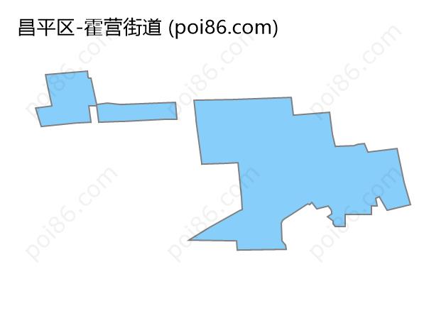 霍营街道边界地图