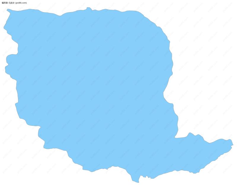 马吉乡边界地图