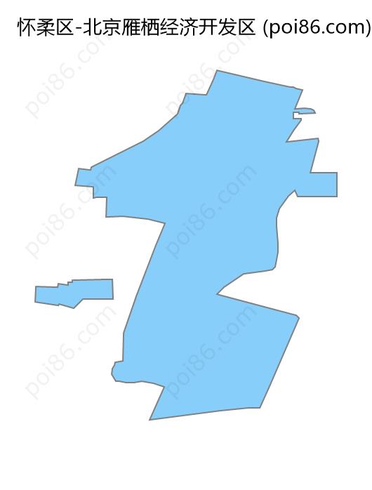 北京雁栖经济开发区边界地图