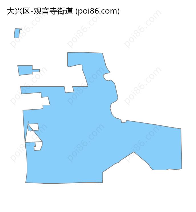 观音寺街道边界地图