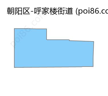 呼家楼街道边界地图