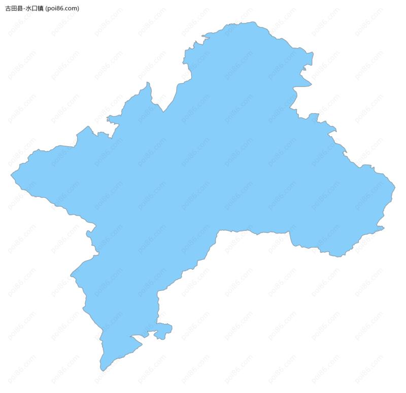 水口镇边界地图