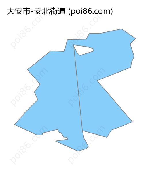 安北街道边界地图