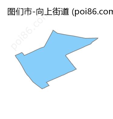 向上街道边界地图