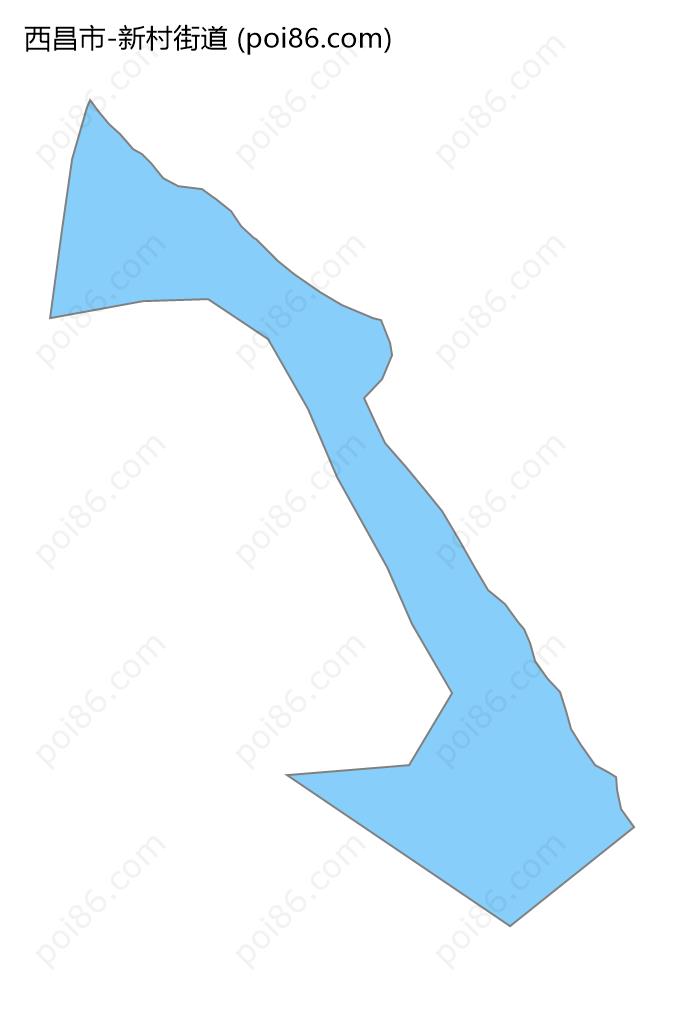 新村街道边界地图