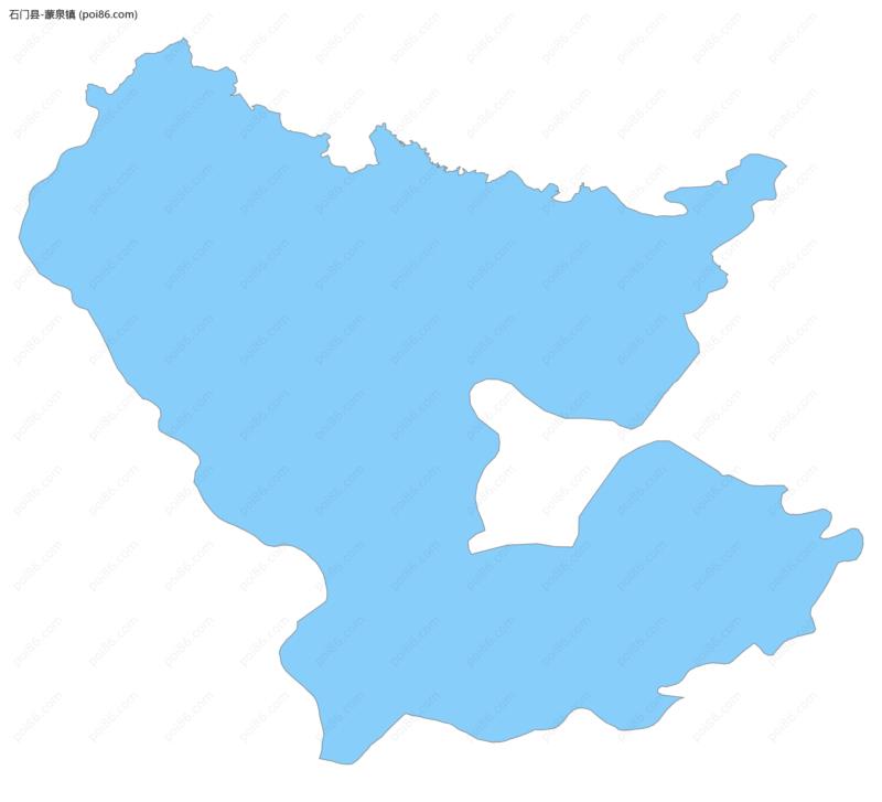 蒙泉镇边界地图