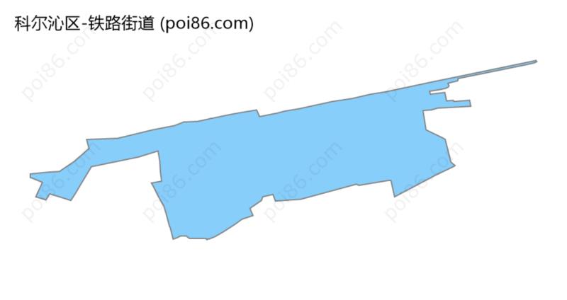 铁路街道边界地图