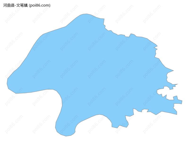 文笔镇边界地图