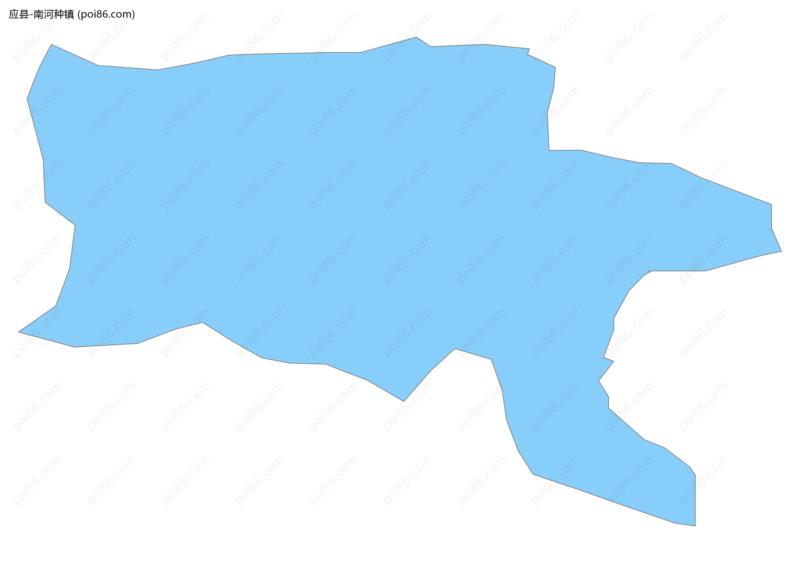 南河种镇边界地图