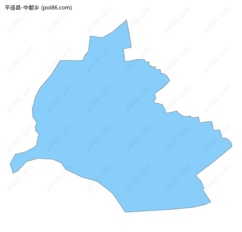 中都乡边界地图