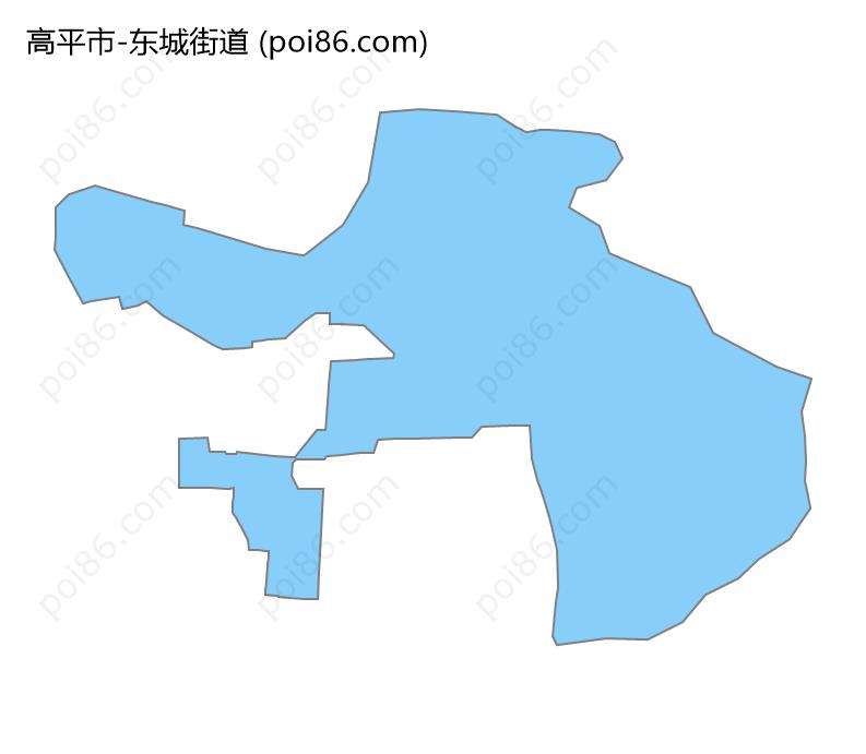 东城街道边界地图