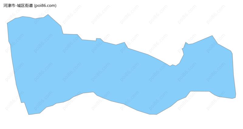 城区街道边界地图