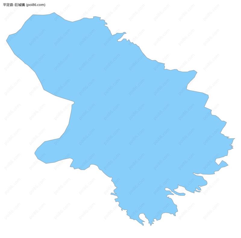 巨城镇边界地图