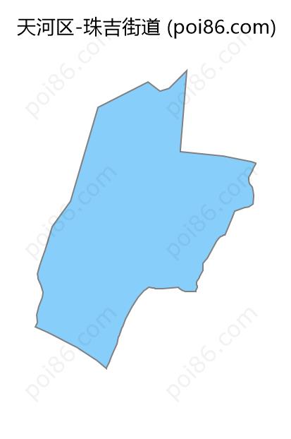 珠吉街道边界地图