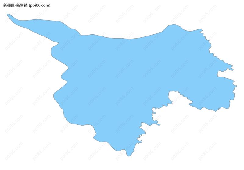 新繁镇边界地图