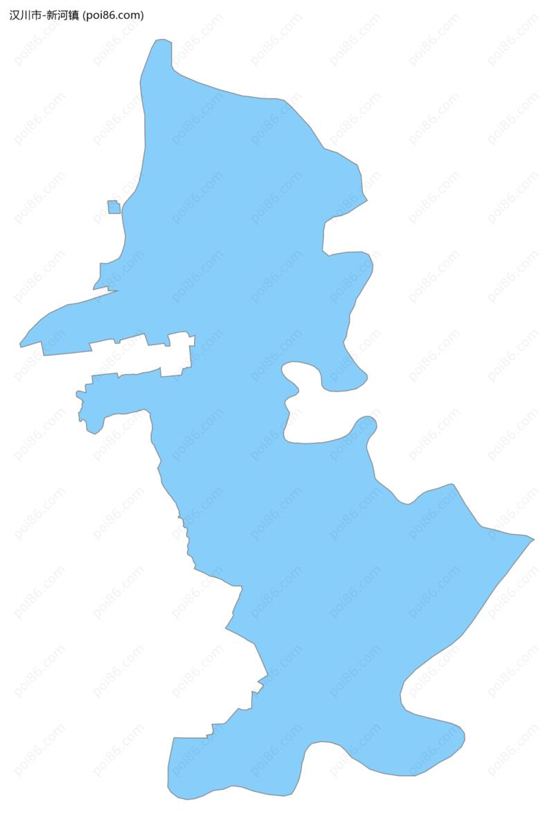 新河镇边界地图